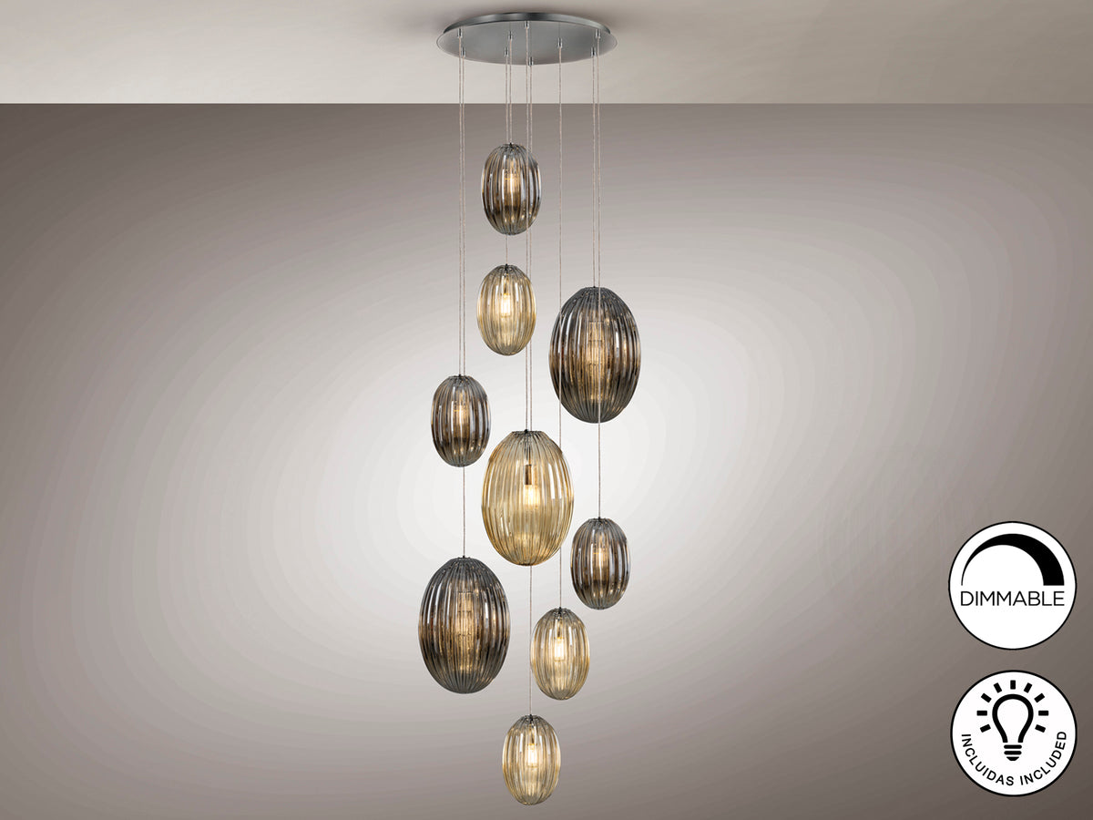 Luminaire Ovila - diamètre 86cm, 230cm hauteur