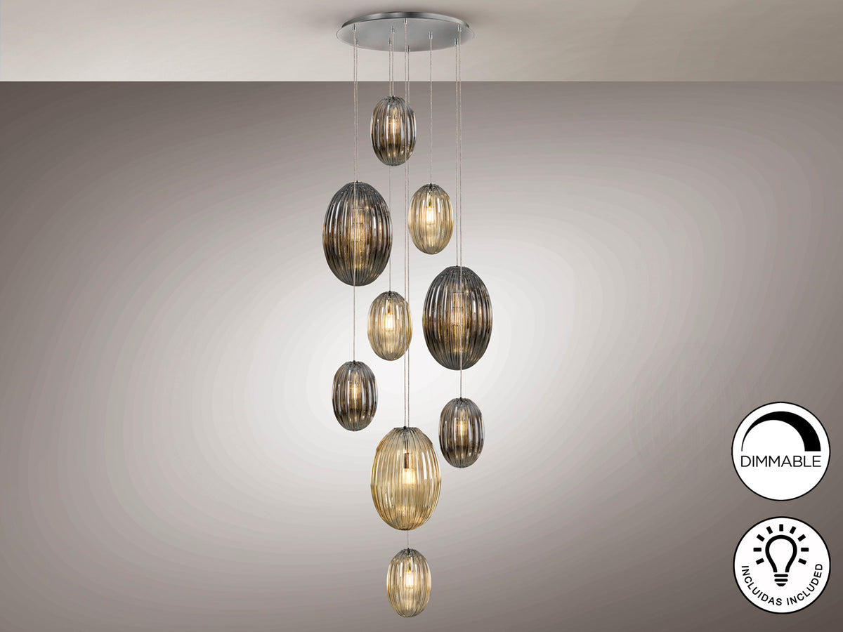 Luminaire Ovila - diamètre 86cm, 230cm hauteur