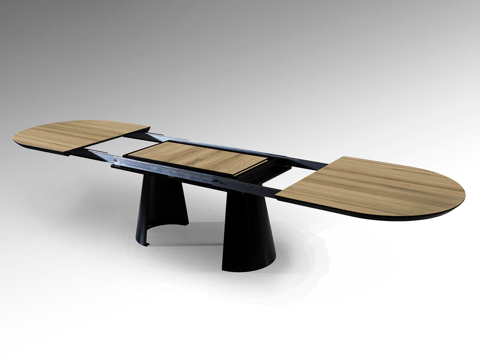 Table de salle à manger de 206/406cm, largeur 103cm, hauteur 79cm - Poids 107,5Kg