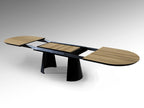 Table de salle à manger de 206/406cm, largeur 103cm, hauteur 79cm - Poids 107,5Kg