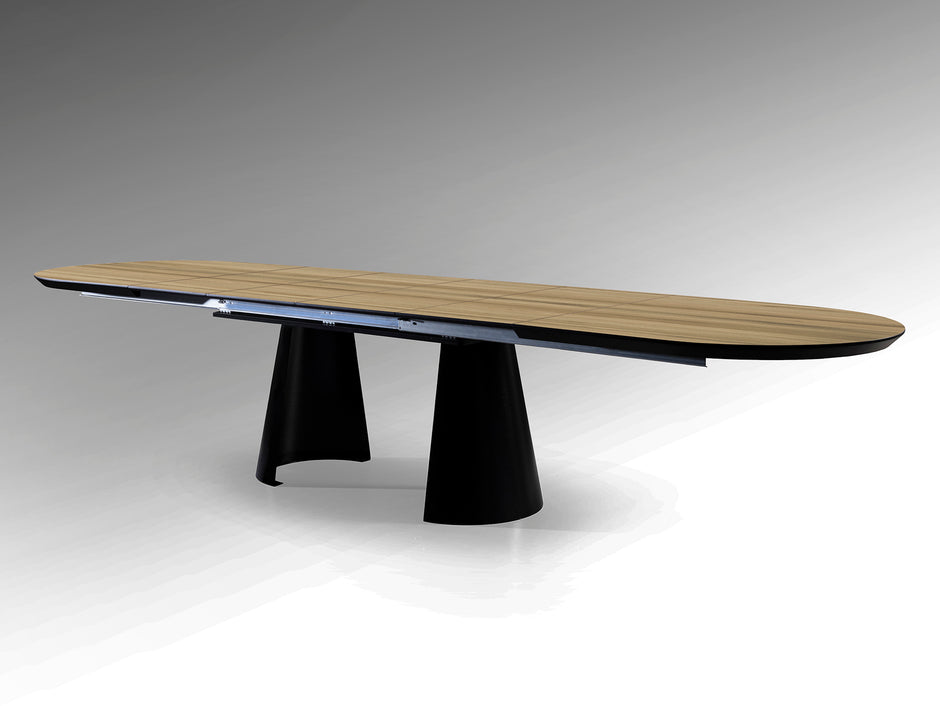 Table de salle à manger de 206/406cm, largeur 103cm, hauteur 79cm - Poids 107,5Kg