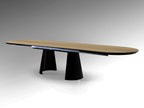 Table de salle à manger de 206/406cm, largeur 103cm, hauteur 79cm - Poids 107,5Kg