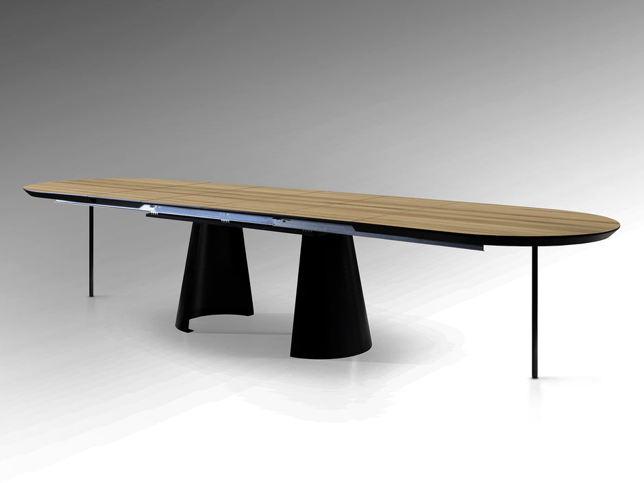 Table de salle à manger de 206/406cm, largeur 103cm, hauteur 79cm - Poids 107,5Kg