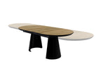Table de salle à manger de 206/406cm, largeur 103cm, hauteur 79cm - Poids 107,5Kg