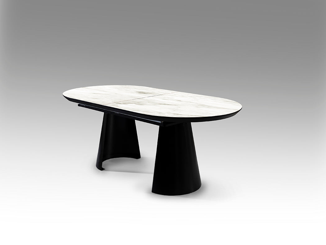 Table de salle à manger de 206/406cm, largeur 103cm, hauteur 79cm - Poids 107,5Kg