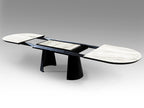 Table de salle à manger de 206/406cm, largeur 103cm, hauteur 79cm - Poids 107,5Kg