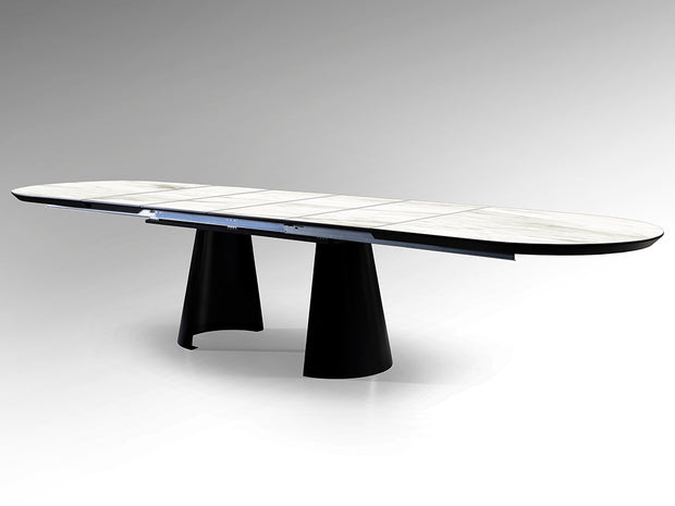 Table de salle à manger de 206/406cm, largeur 103cm, hauteur 79cm - Poids 107,5Kg