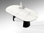 Table de salle à manger de 206/406cm, largeur 103cm, hauteur 79cm - Poids 107,5Kg