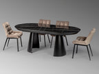 Table de salle à manger de 206/406cm, largeur 103cm, hauteur 79cm - Poids 107,5Kg