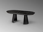 Table de salle à manger de 206/406cm, largeur 103cm, hauteur 79cm - Poids 107,5Kg