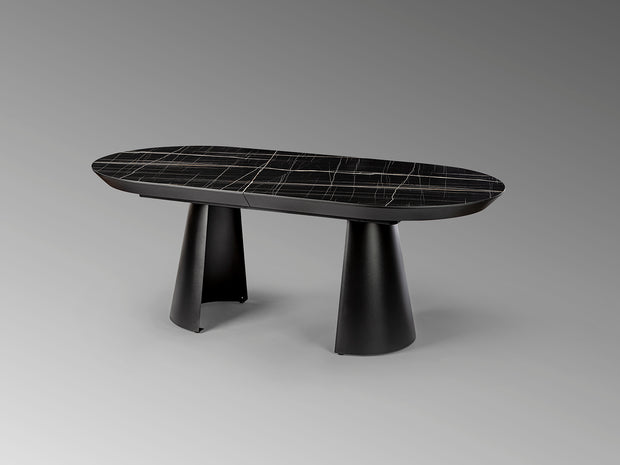Table de salle à manger de 206/406cm, largeur 103cm, hauteur 79cm - Poids 107,5Kg