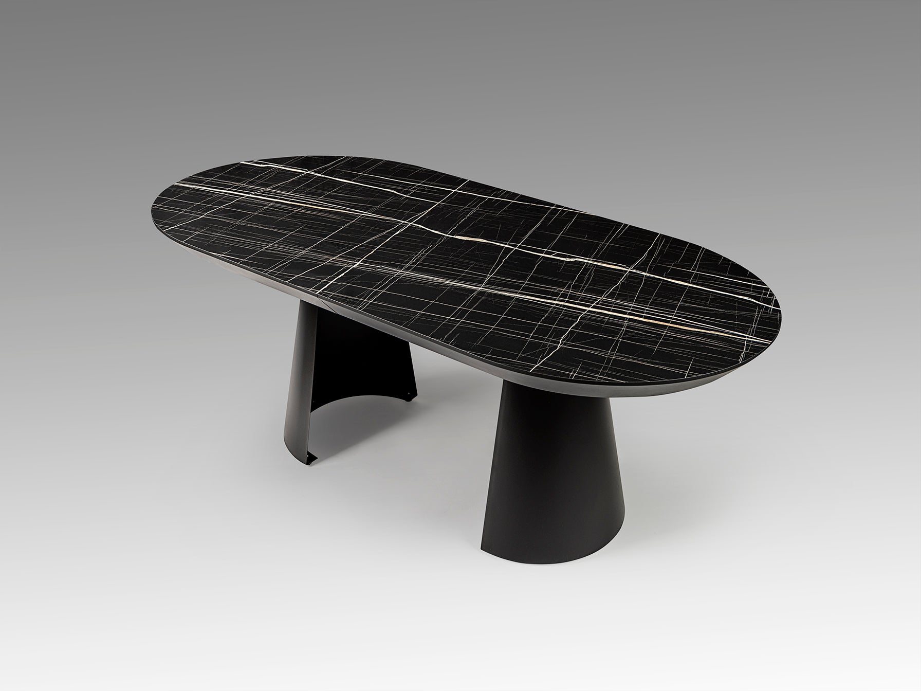 Table de salle à manger de 206/406cm, largeur 103cm, hauteur 79cm - Poids 107,5Kg
