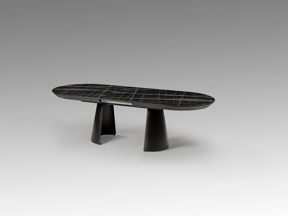 Table de salle à manger de 206/406cm, largeur 103cm, hauteur 79cm - Poids 107,5Kg