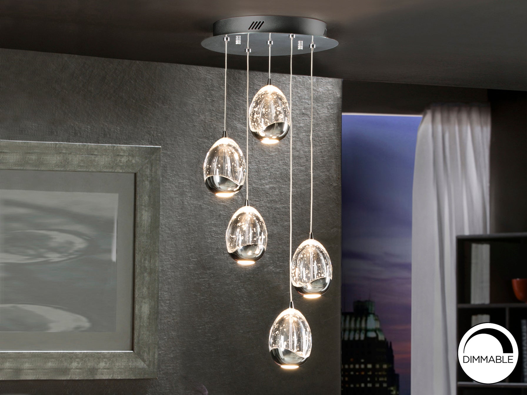 Luminaire Rocio Ø 30cm, hauteur 80cm - Poids 5,8Kg