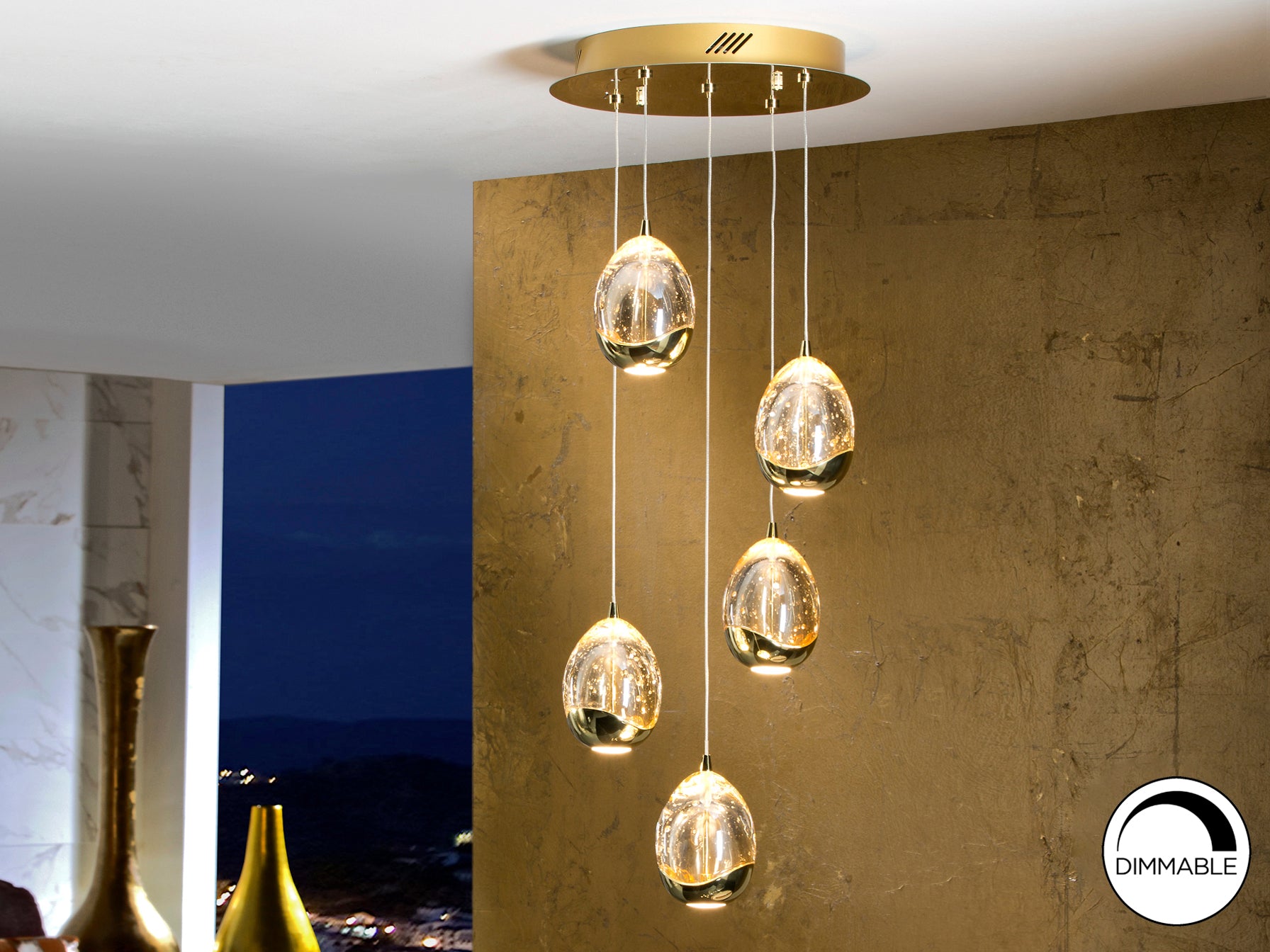 Luminaire Rocio Ø 30cm, hauteur 80cm - Poids 5,8Kg