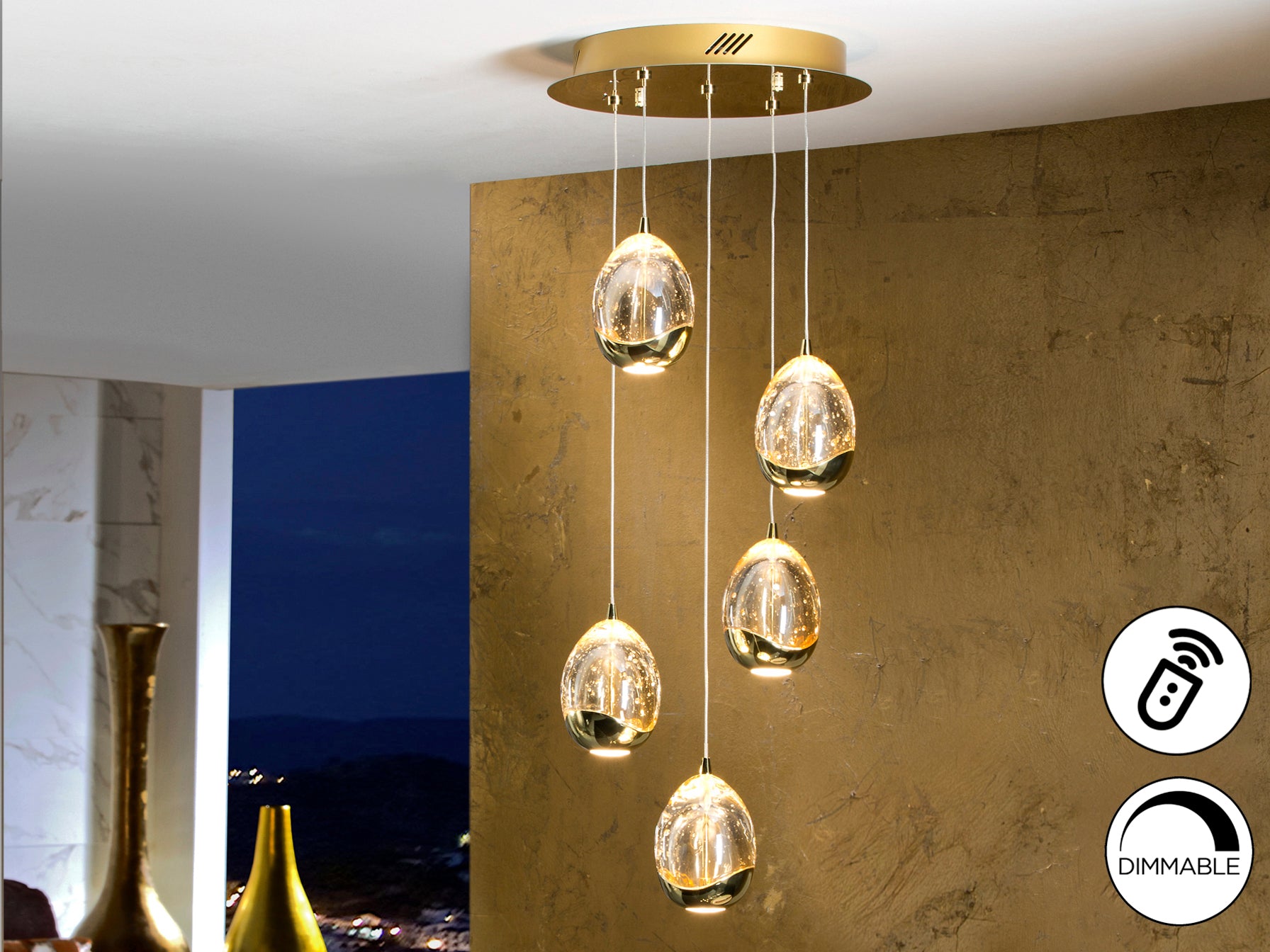 Luminaire Rocio Ø 30cm, hauteur 80cm - Poids 5,8Kg