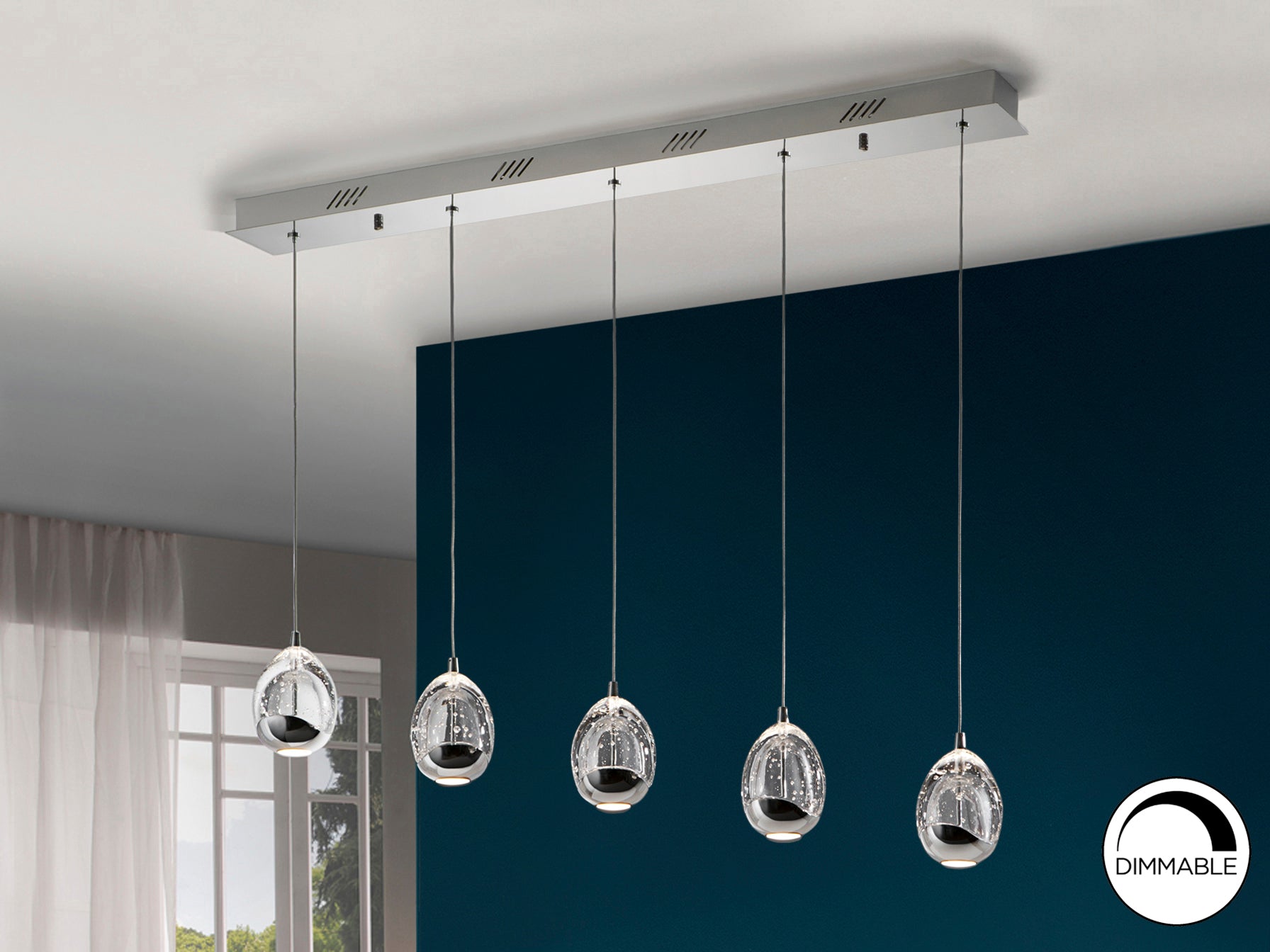 Luminaire Rocio 96cm, épaisseur 9cm - Poids 6,8Kg