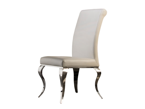 CHAISE . BAROQUE.ACIER BLANCHE