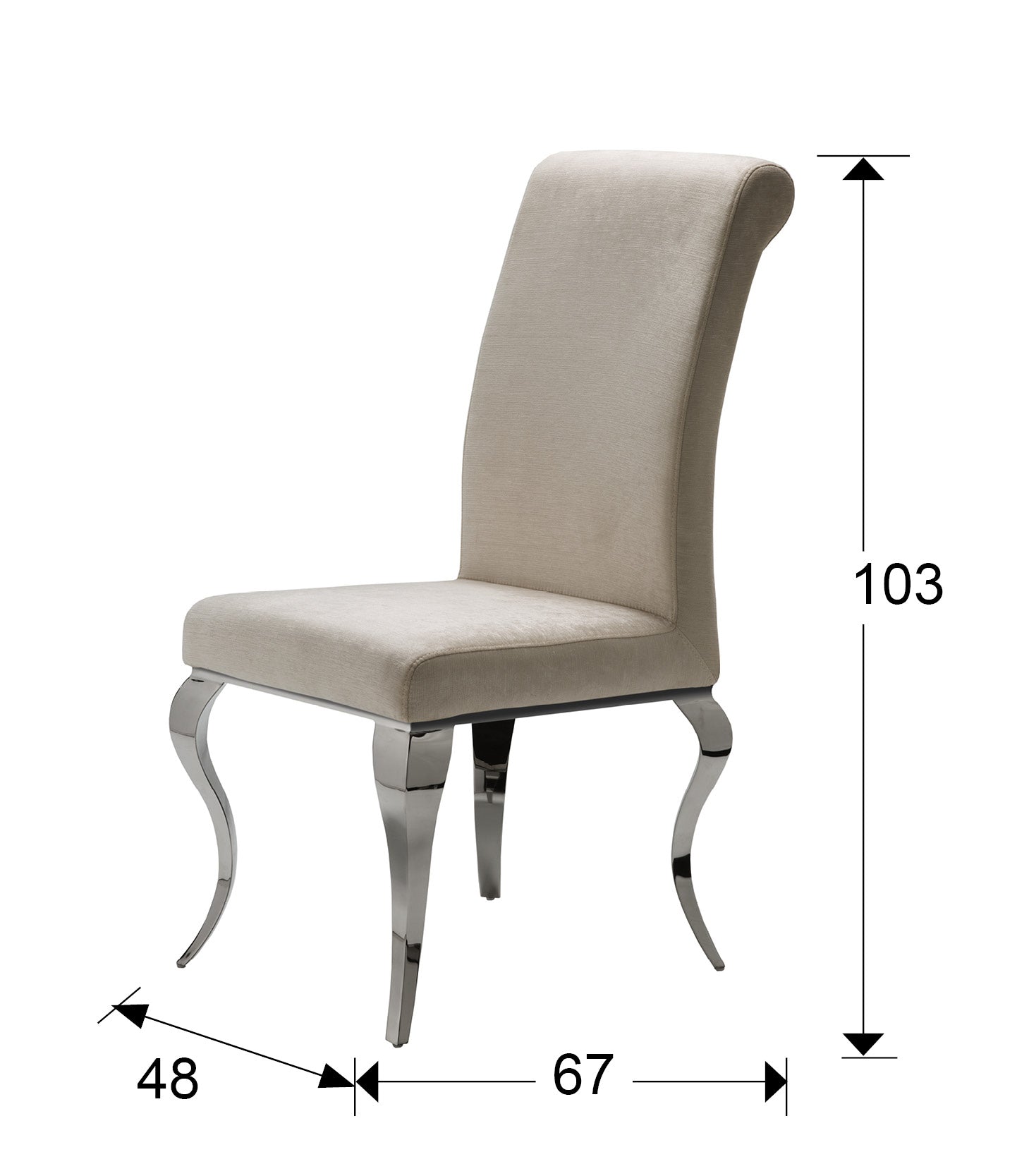 CHAISE ·BARROQUE· ACERO