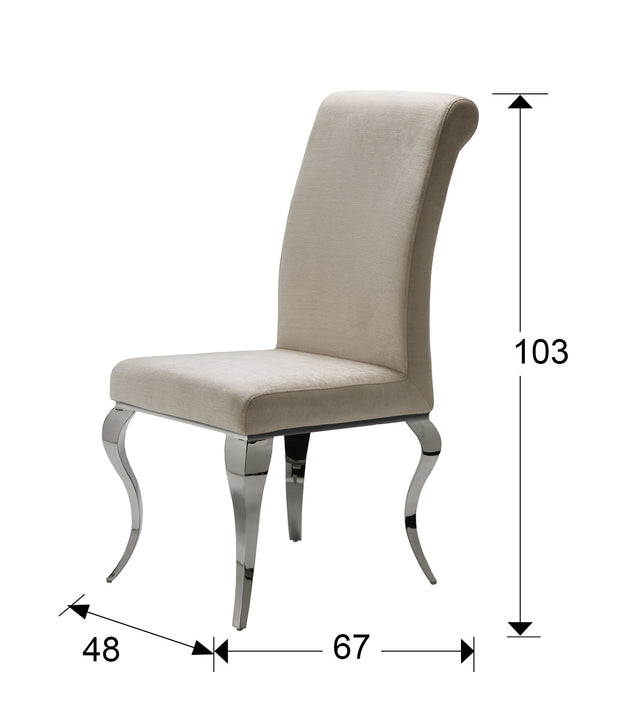 CHAISE ·BARROQUE· ACERO