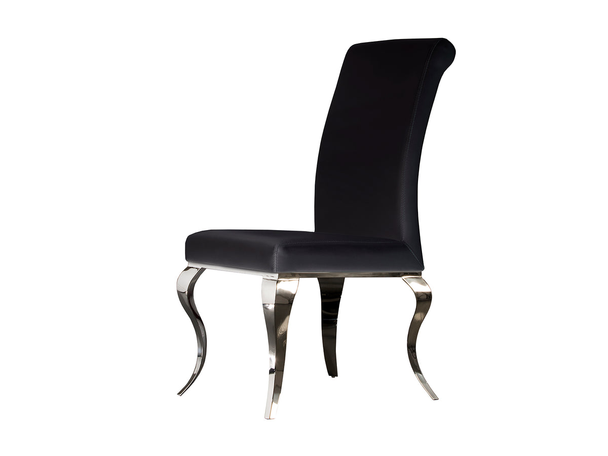 CHAISE ·BARROQUE· ACERO NEGRA