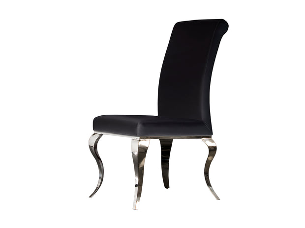 CHAISE ·BARROQUE· ACERO NEGRA