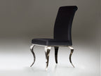 CHAISE ·BARROQUE· ACERO NEGRA