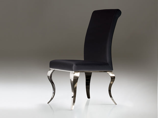CHAISE ·BARROQUE· ACERO NEGRA