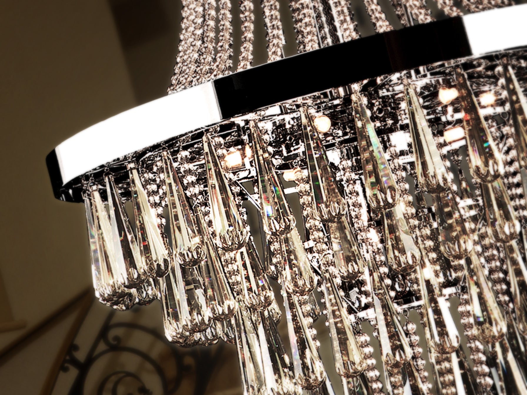 Luminaire Palace Ø 80cm, hauteur 140cm - Poids 45,5Kg