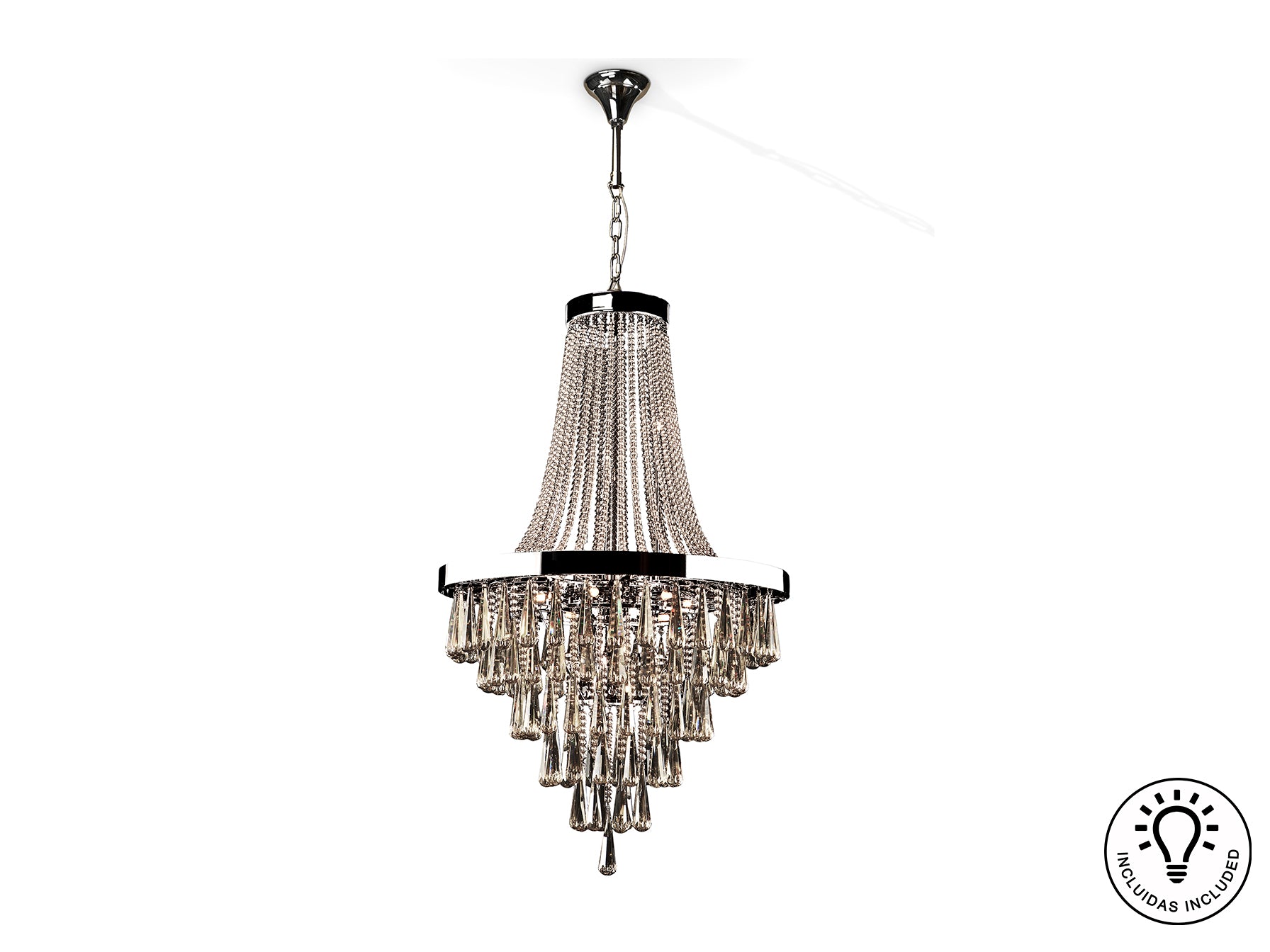 Luminaire Palace Ø 80cm, hauteur 140cm - Poids 45,5Kg