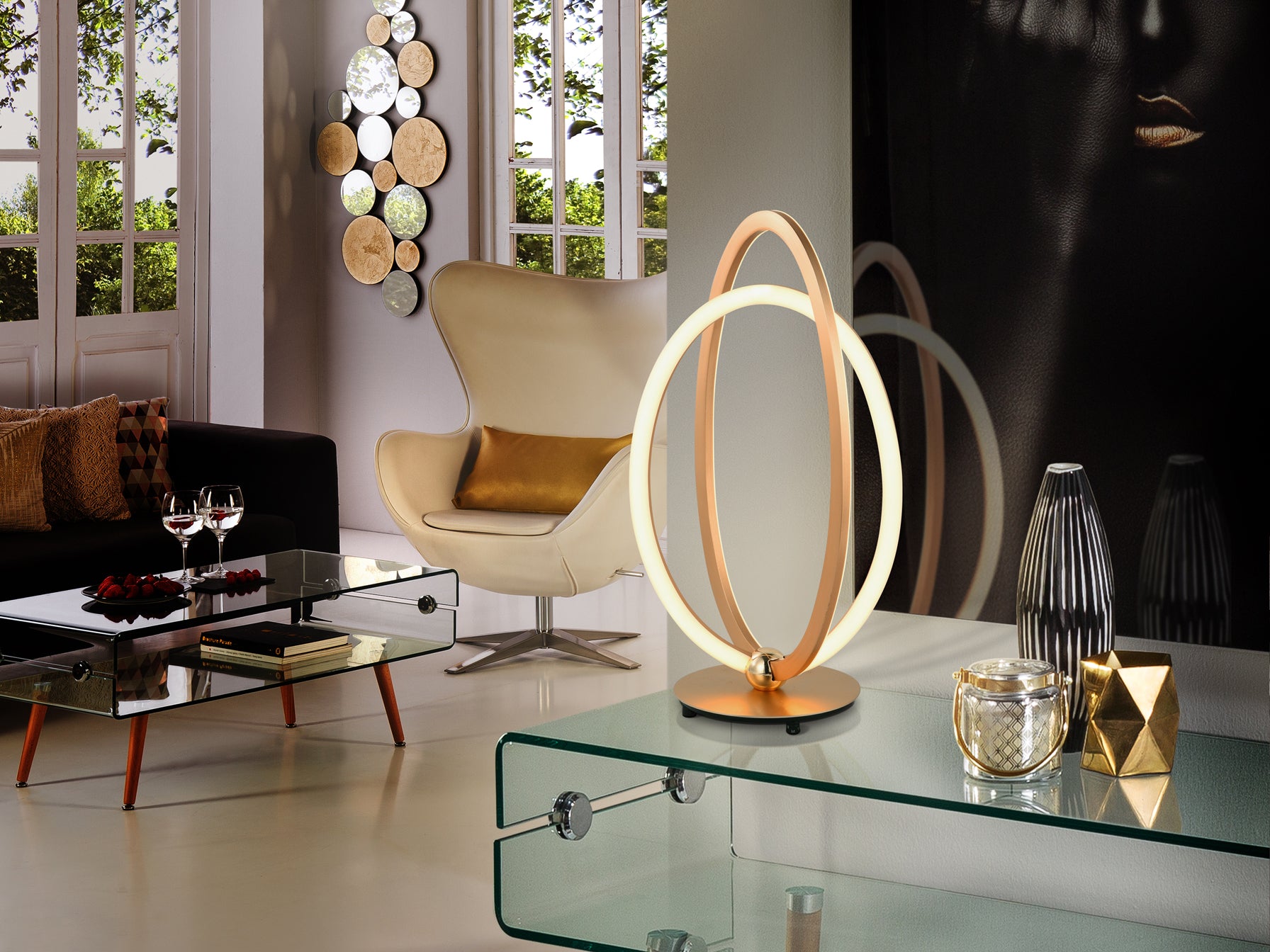 Lampe Ø 23cm, hauteur 41cm - poids 1,2kg