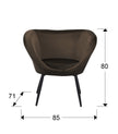 OZOME- FAUTEUIL NOIR-MARRON