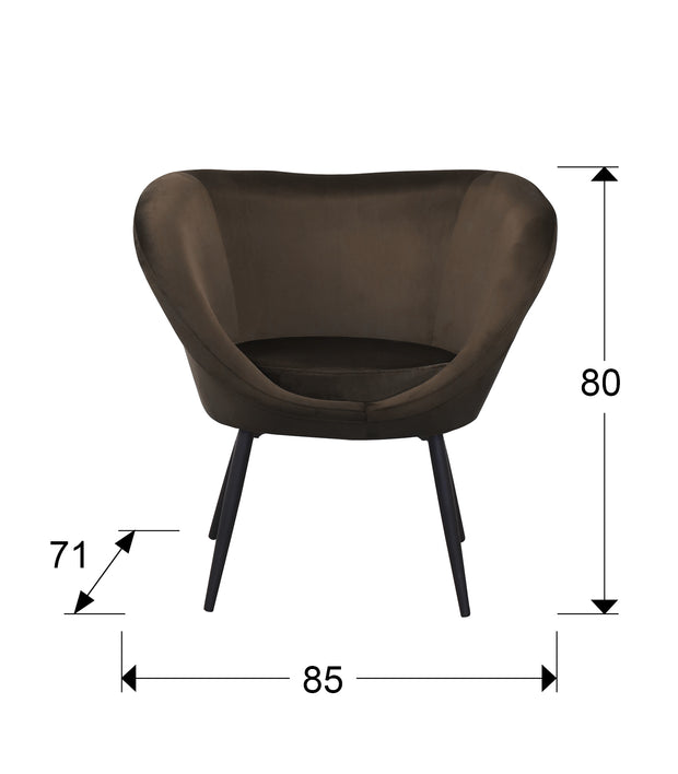 OZOME- FAUTEUIL NOIR-MARRON