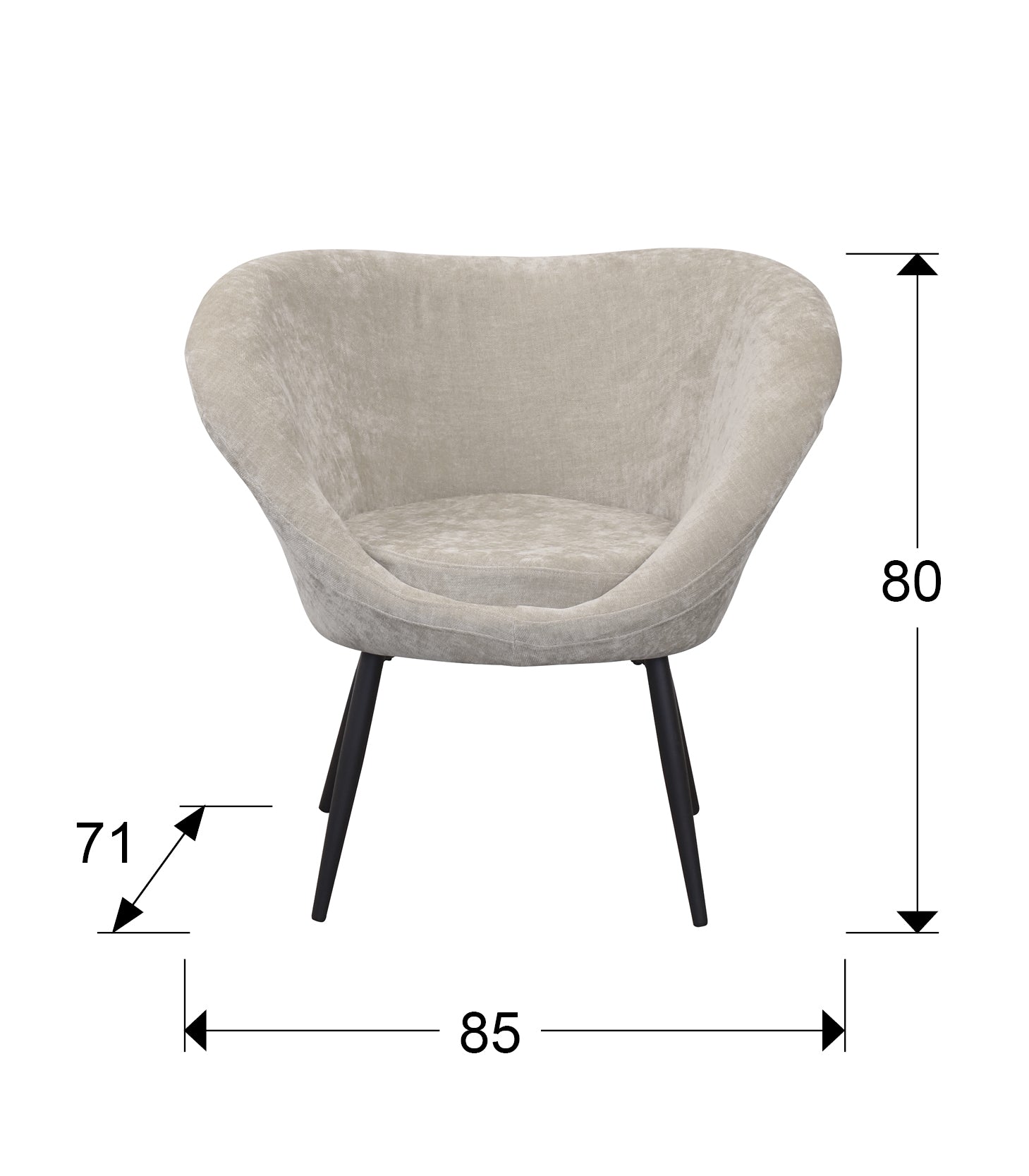OZOME- FAUTEUIL  NOIR-BEIGE