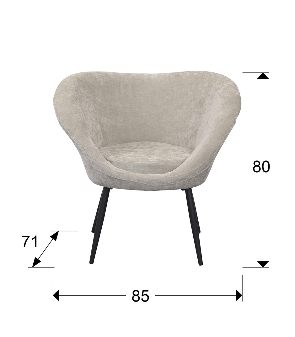 OZOME- FAUTEUIL  NOIR-BEIGE