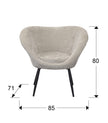 OZOME- FAUTEUIL  NOIR-BEIGE