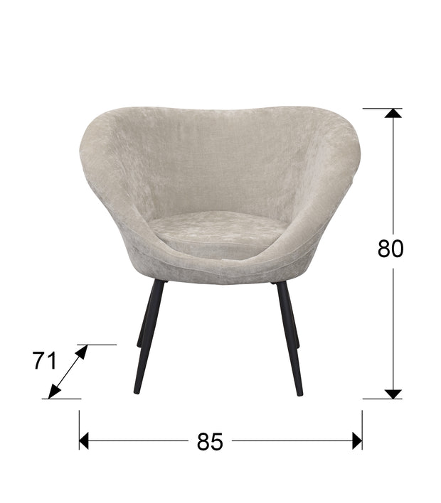 OZOME- FAUTEUIL  NOIR-BEIGE