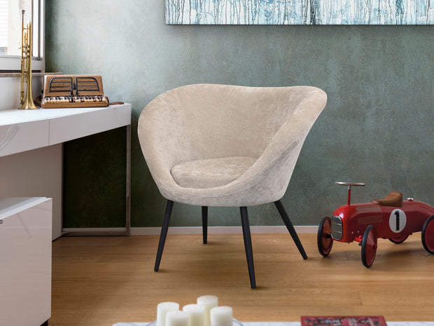 OZOME- FAUTEUIL  NOIR-BEIGE