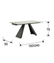 Table à Manger Extensible ALAI Blanche - Gain de Place - Finition Laquée