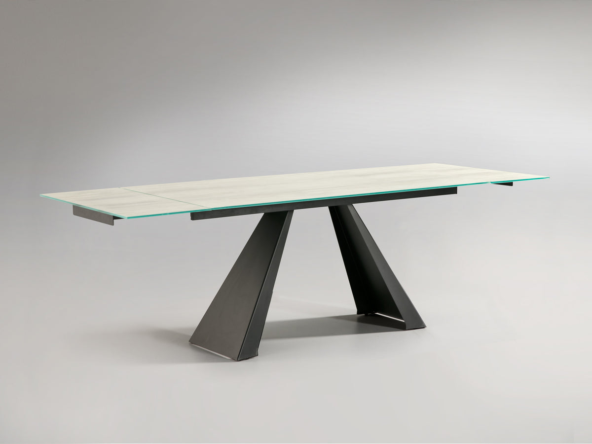 Table à Manger Extensible ALAI Blanche - Gain de Place - Finition Laquée