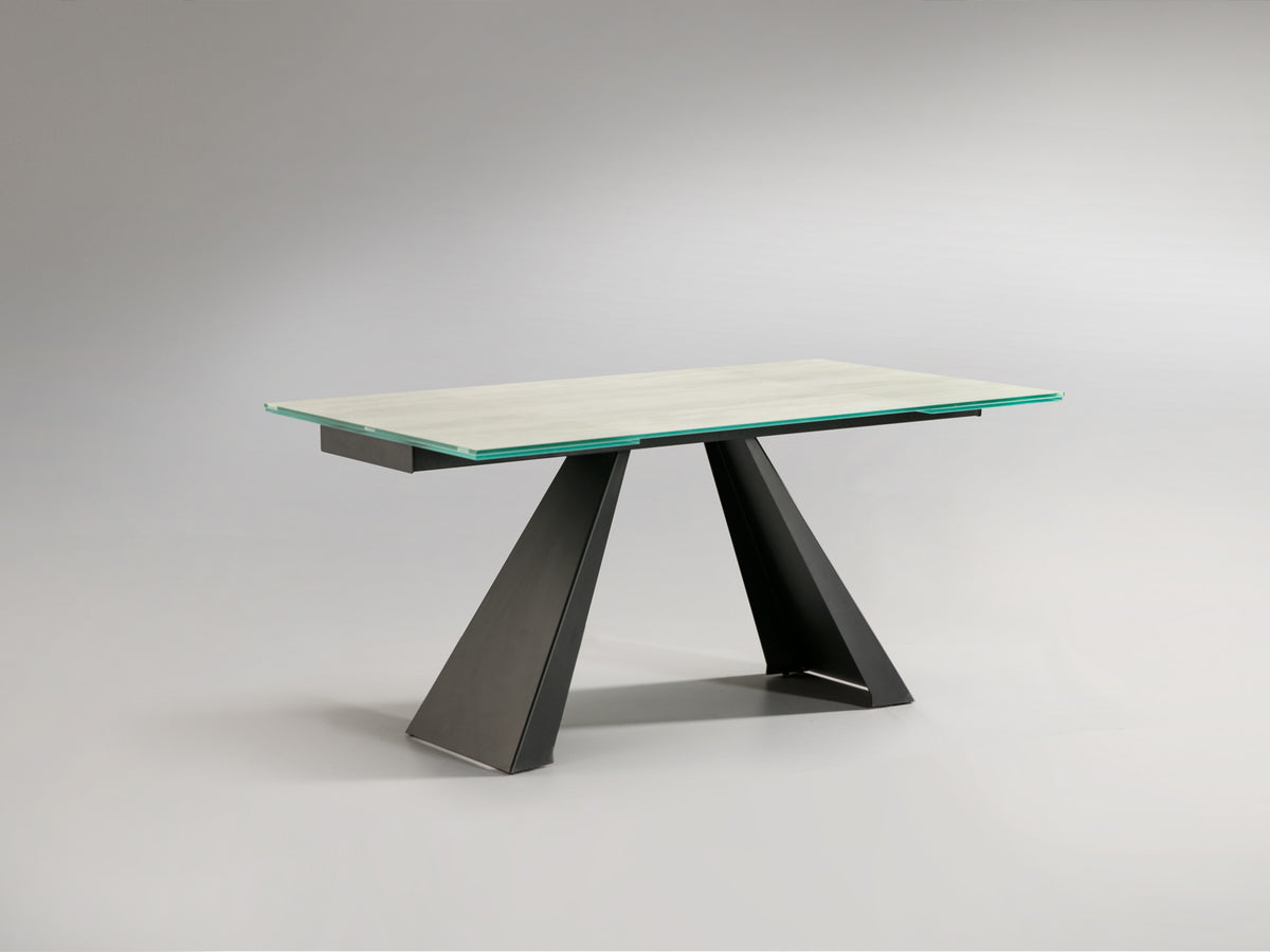 Table à Manger Extensible ALAI Blanche - Gain de Place - Finition Laquée