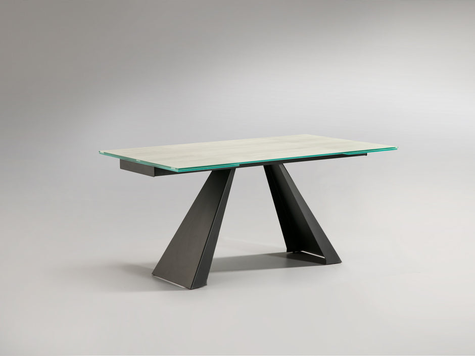 Table à Manger Extensible ALAI Blanche - Gain de Place - Finition Laquée