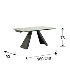 Table à Manger Extensible ALAI Blanche - Gain de Place - Finition Laquée