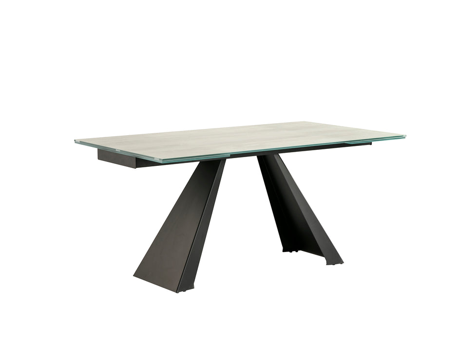 Table à Manger Extensible ALAI Blanche - Gain de Place - Finition Laquée