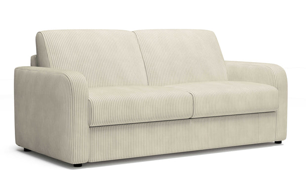 Canapé convertible CAMILLA 3P+lit en tissu velours côtelé Ivory