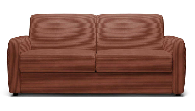 Canapé convertible CAMILLA 3P+lit en tissu velours côtelé Terra