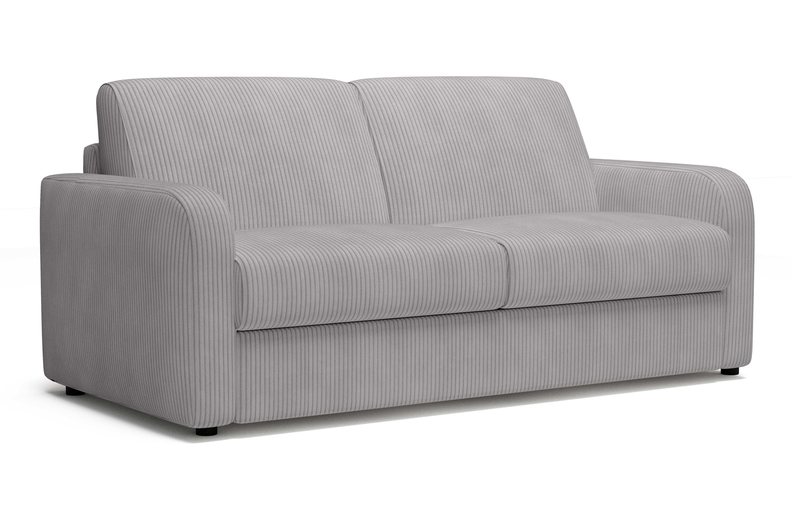 Canapé convertible CAMILLA 3P+lit en tissu velours côtelé Light Grey