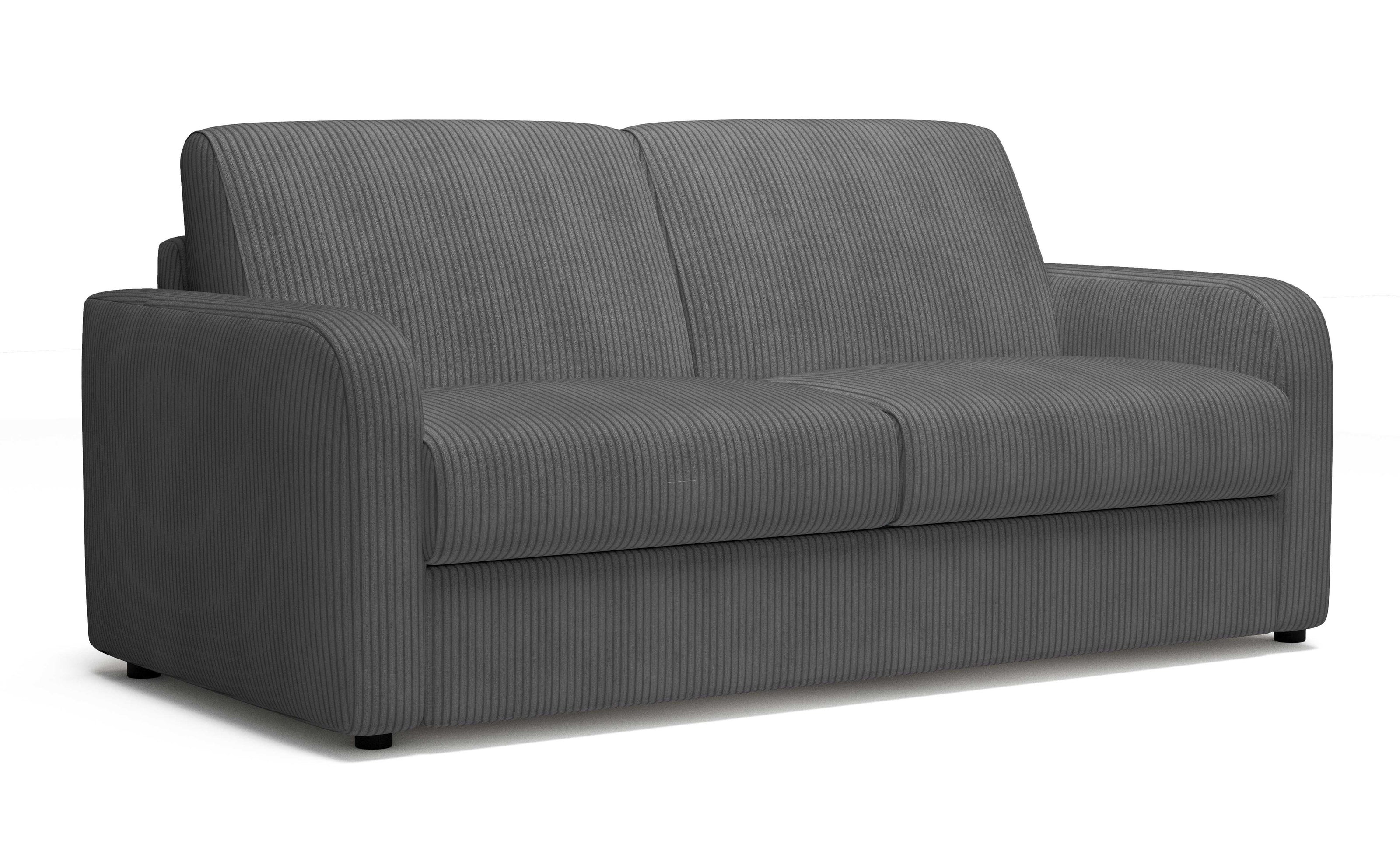 Canapé convertible CAMILLA 3P+lit en tissu velours côtelé Grey