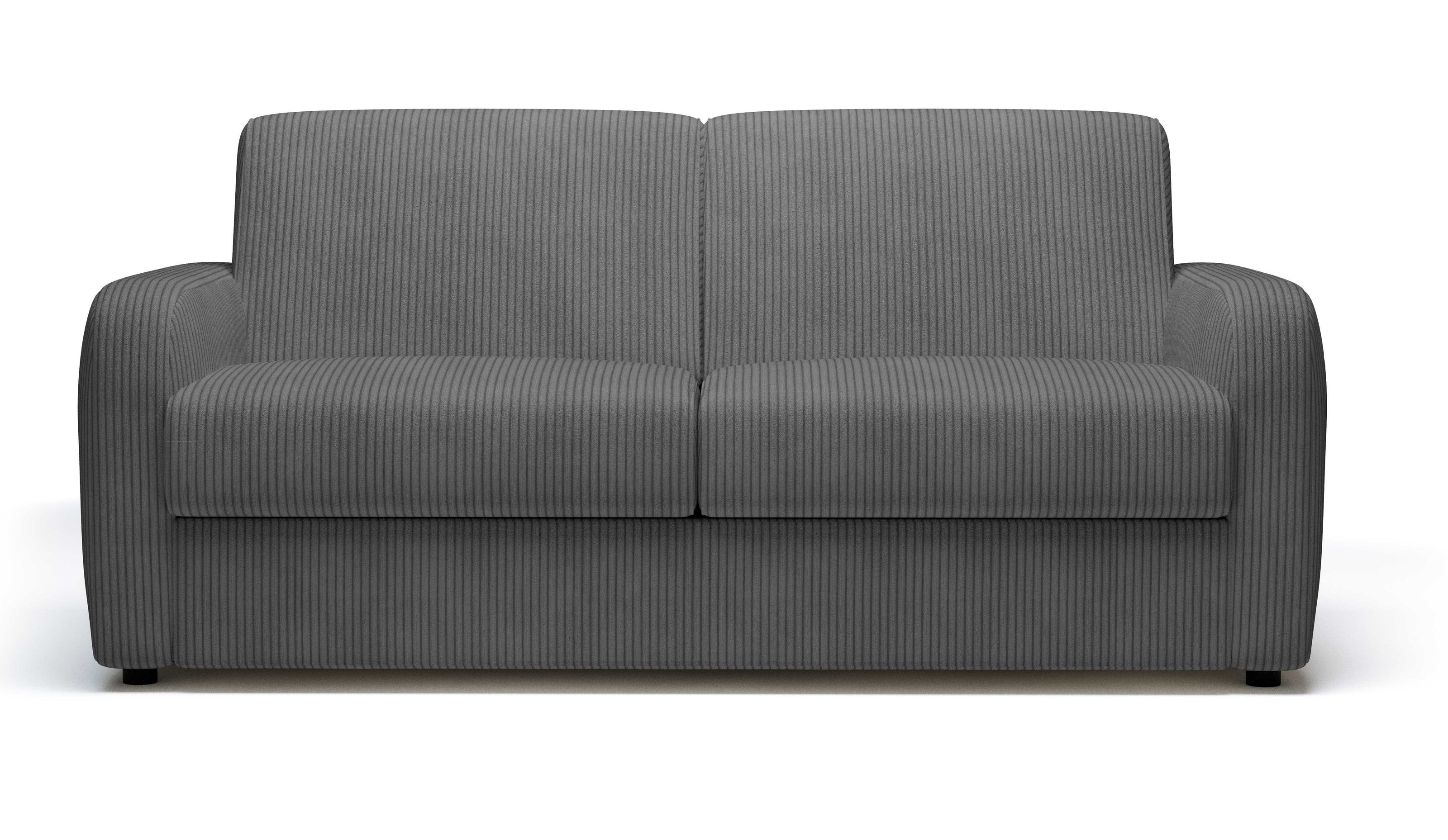 Canapé convertible CAMILLA 3P+lit en tissu velours côtelé Grey