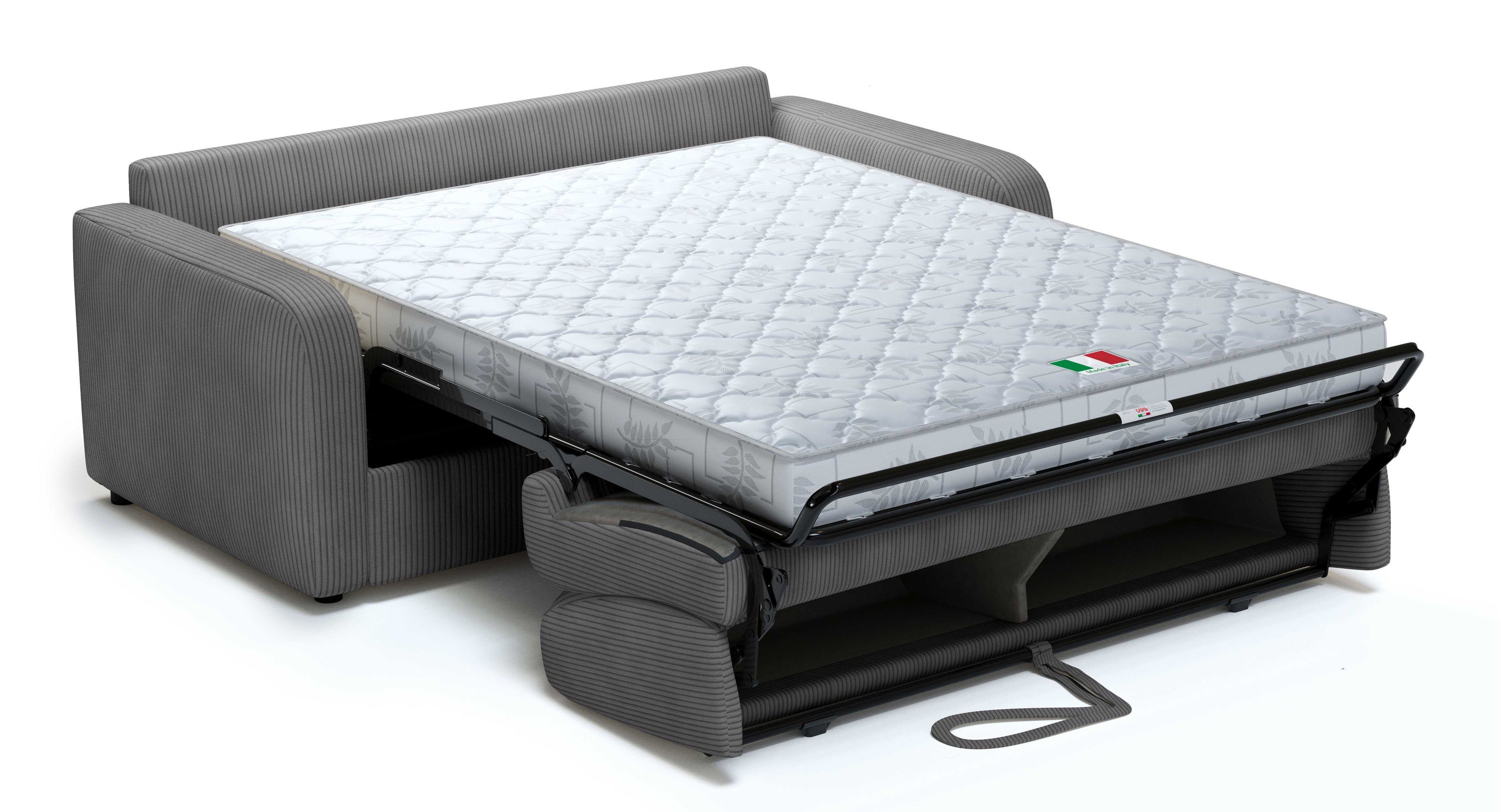 Canapé convertible CAMILLA 3P+lit en tissu velours côtelé Grey